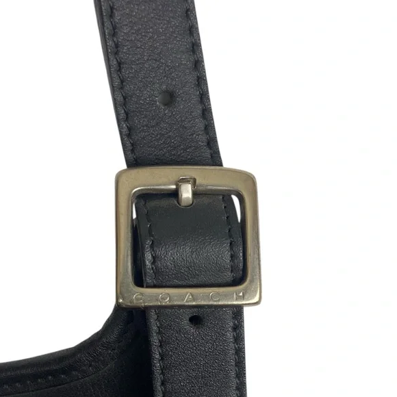 Vintage Coach Legacy Saddle Bag Black Slim Flap 9131 - Picture 7 of 15